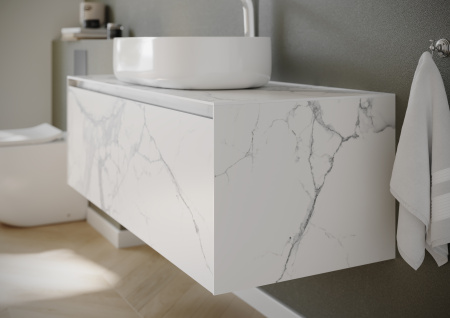 Тумба под раковину Sancos  Stone ST120SV Statuario white